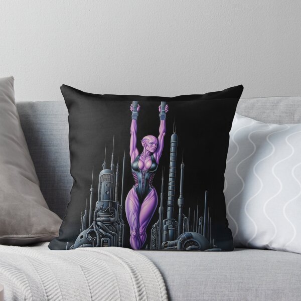 Item preview,  Biomechanical hot sexy pink Alien woman Gothic heavy metal landscape art designed and sold by Vintage Designs +.