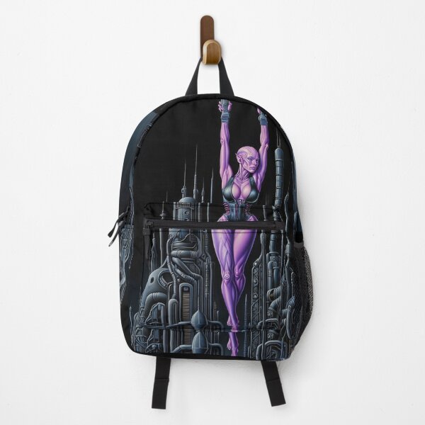 Item preview,  Biomechanical hot sexy pink Alien woman Gothic heavy metal landscape art designed and sold by Vintage Designs +.