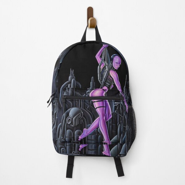 Item preview, Biomechanical hot sexy pink Alien woman Gothic heavy metal landscape art designed and sold by Vintage Designs +.