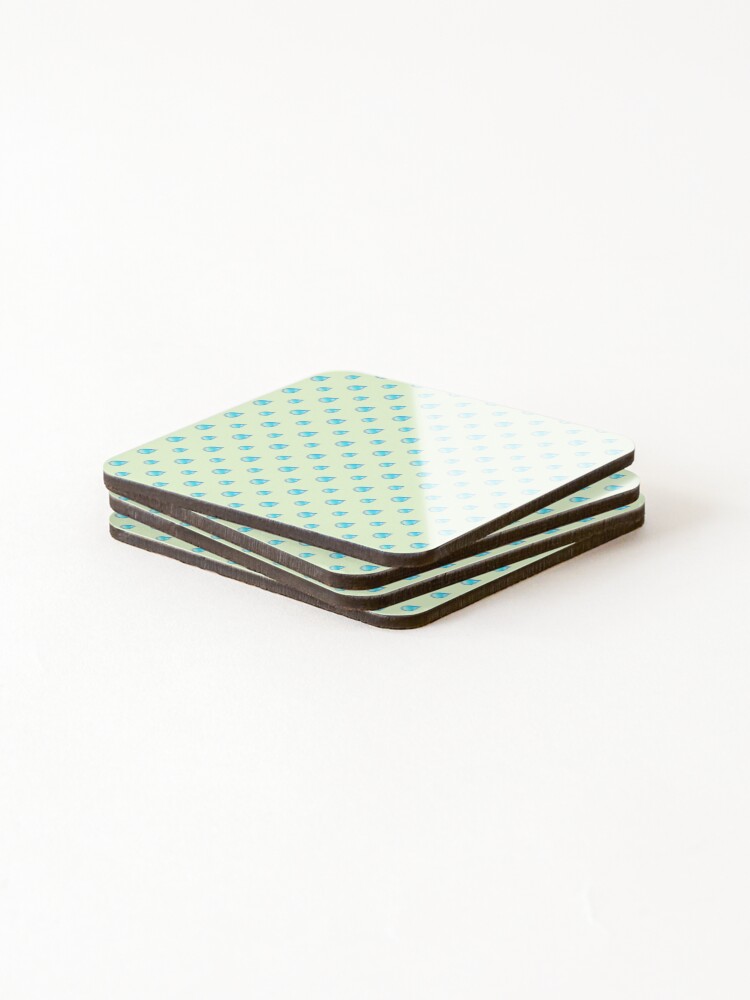 Thumbnail 4 of 5, Coasters (Set of 4), Refreshing Raindrop Pattern designed and sold by FrescoDesign.