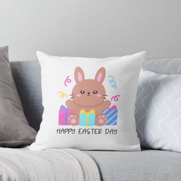 Item preview, Happy Easter Day Bunny with Gifts – Festive Spring Sticker designed and sold by BubiStudio.