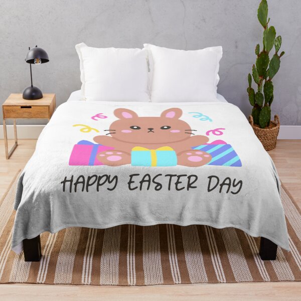 Item preview, Happy Easter Day Bunny with Gifts – Festive Spring Sticker designed and sold by BubiStudio.