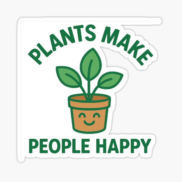 Item preview, Plants Make People Happy – Cute Plant Lover Gift Idea  designed and sold by The Junto Shop.