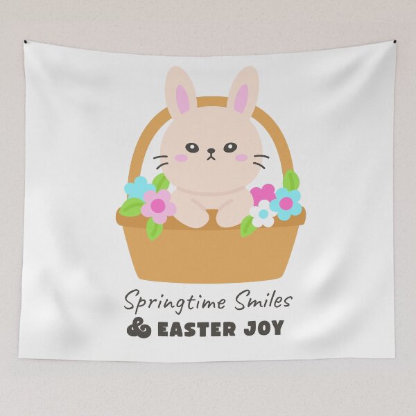 Item preview, Bunny in Floral Basket – Springtime Easter Joy Sticker designed and sold by BubiStudio.