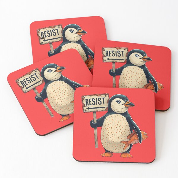 Item preview, penguin resist, penguin, cute, funny, penguins, animal, cartoon, bird designed and sold by happinesproject.