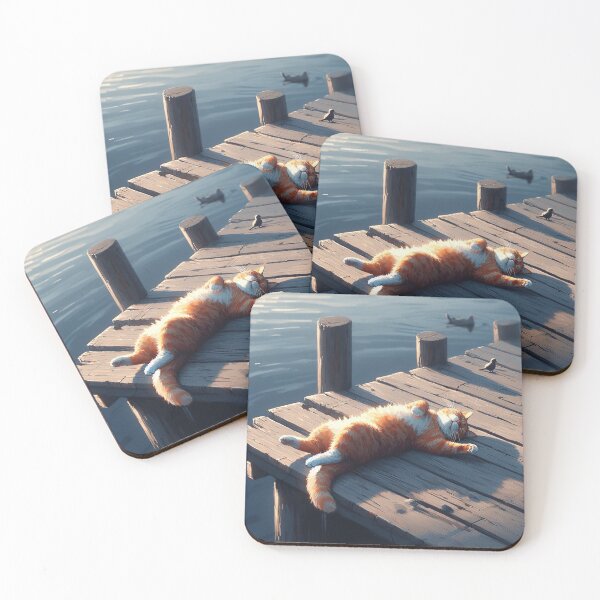 Item preview, The Dock-side Dreams of a Dozing Feline designed and sold by nikkolaus.