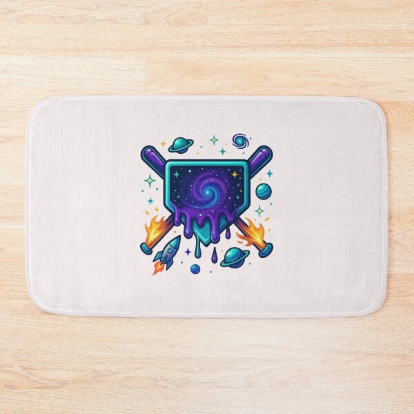 Item preview, Galaxy Baseball Shirt Rocket Bat Space Drip Neon Tee for Boys   designed and sold by diyoor.