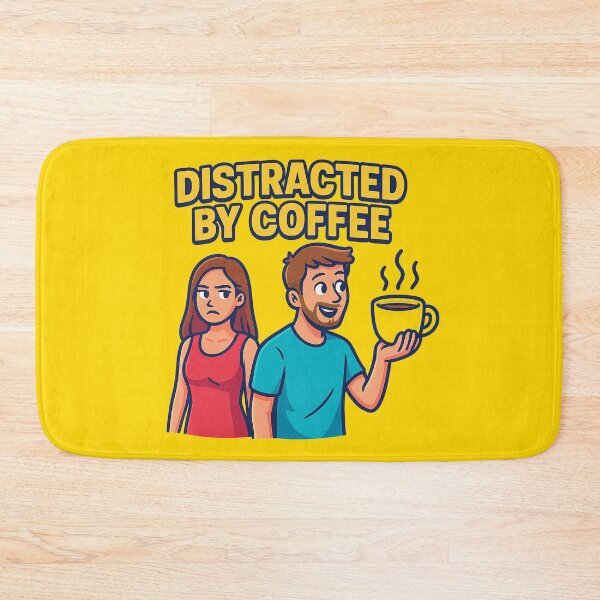 Item preview, Distracted by Coffee Meme – Funny Coffee Lover Design designed and sold by Bratak.