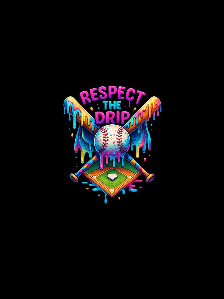 Imagen 4 de 4, Funda de iPhone con la obra Respeta el goteo del béisbol Home Plate con chispas Drip, diseñada y vendida por diyoor.