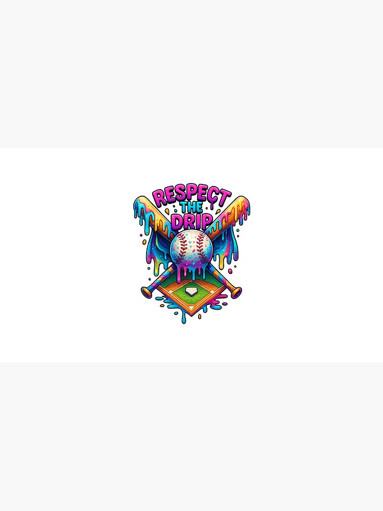 Imagen 7 de 7, Gorra con la obra Respeta el goteo del béisbol Home Plate con chispas Drip, diseñada y vendida por diyoor.