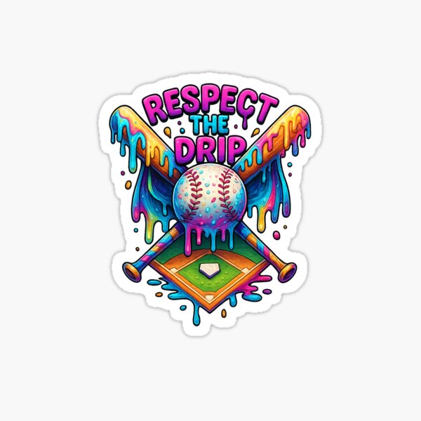 Item preview, Respect The Drip Baseball Home Plate With Sprinkles Drip designed and sold by diyoor.