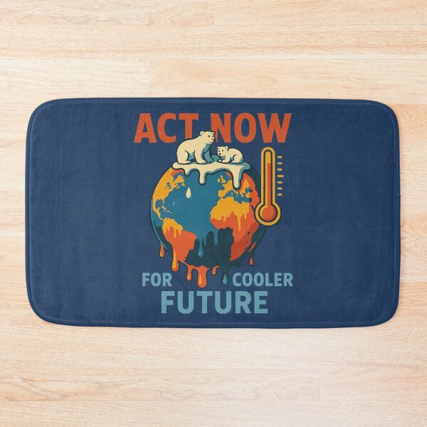 Item preview, Act Now for a Cooler Future - Melting Earth Climate Crisis Poster designed and sold by Bratak.