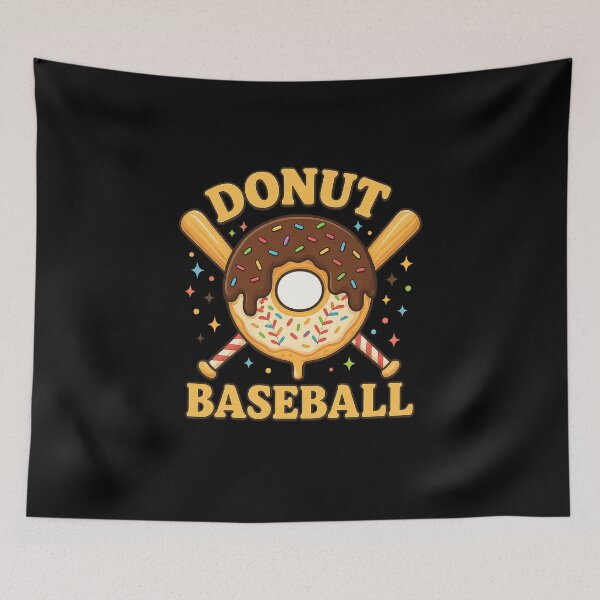 Item preview, Sweet Baseball Shirt Donut Home Plate Gift Tee for Kids & Teens designed and sold by diyoor.