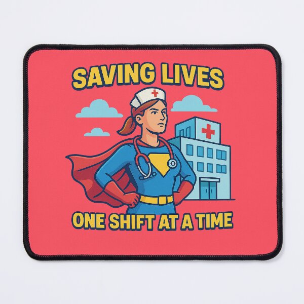 Item preview, Nurse Superhero – Saving Lives One Shift at a Time designed and sold by Bratak.
