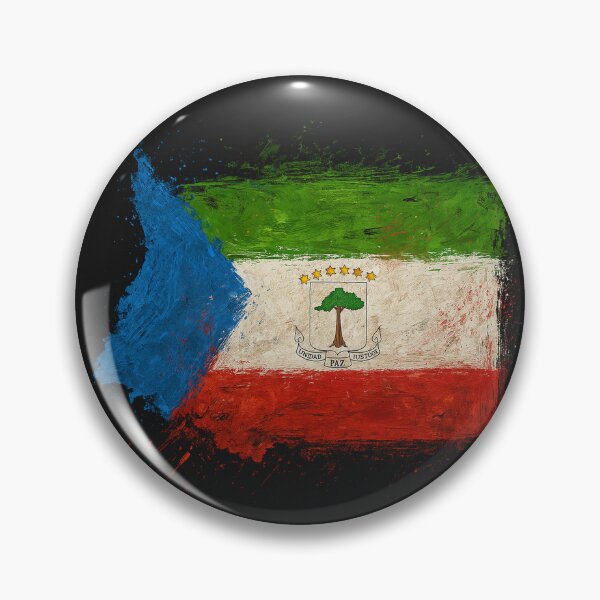Item preview, Painted Equatorial Guinea flag designed and sold by ilakz.