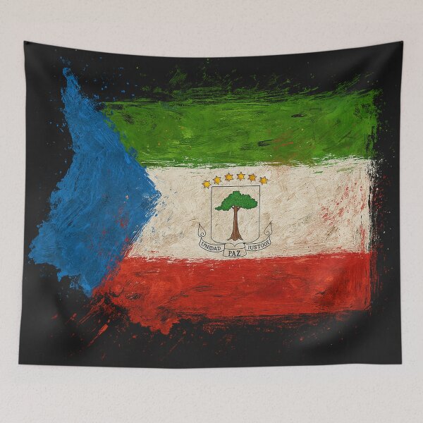 Item preview, Painted Equatorial Guinea flag designed and sold by ilakz.