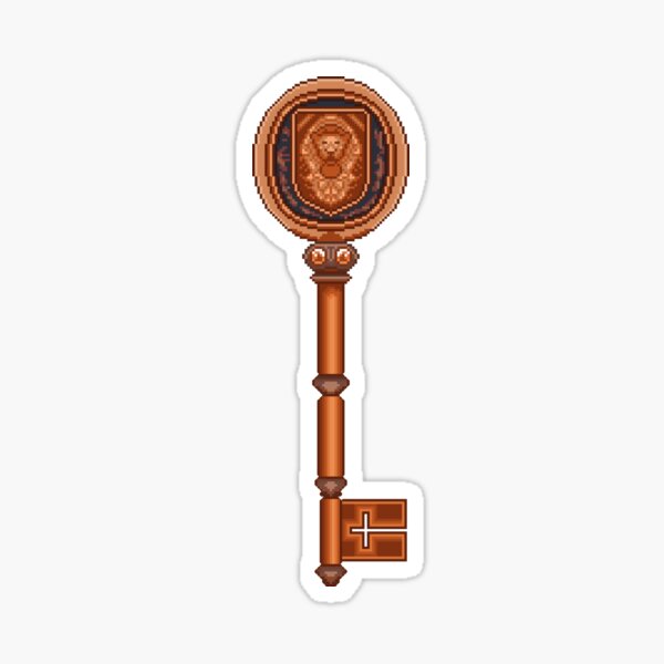 Item preview, Resident Evil Sheild Key Pixel Art designed and sold by AlleenasPixels.