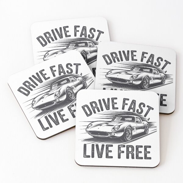 Item preview, Drive Fast Live Free Retro Sports Car designed and sold by Taans-Creation.