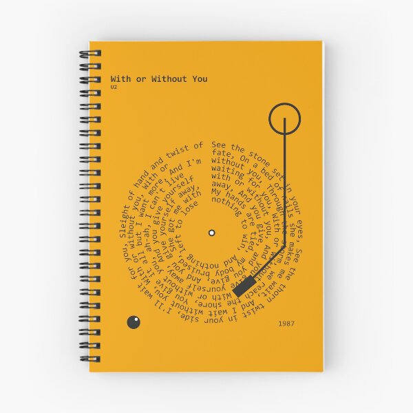 Item preview, With or Without You, U2 - Lyrics Poster designed and sold by MancBusyBee.