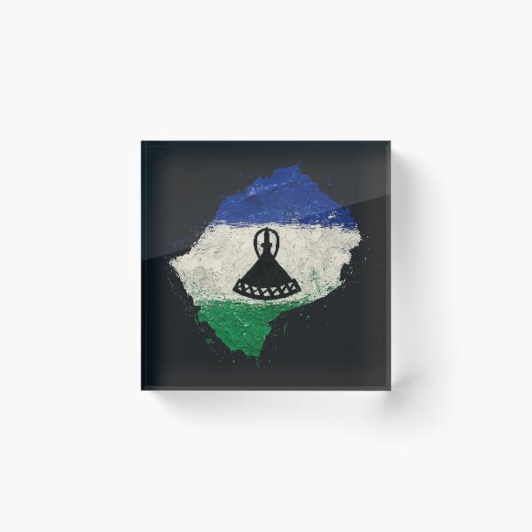 Item preview, Painted Lesotho flag designed and sold by ilakz.