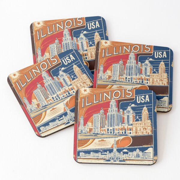 Item preview, Illinois 1950s USA Vintage Retro Tourism designed and sold by TravelersGems.