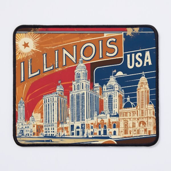Item preview, Illinois 1950s USA Vintage Retro Tourism designed and sold by TravelersGems.