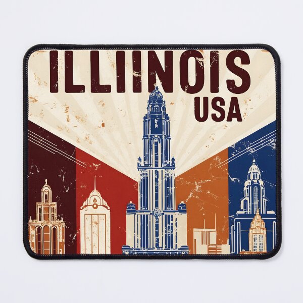 Item preview, Illinois 1950s USA Vintage Retro Tourism designed and sold by TravelersGems.