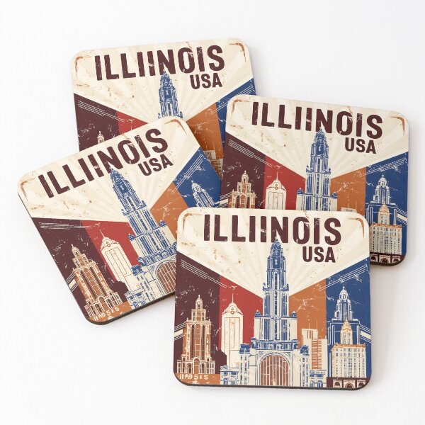 Item preview, Illinois 1950s USA Vintage Retro Tourism designed and sold by TravelersGems.