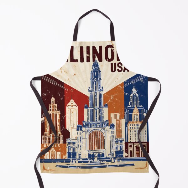Item preview, Illinois 1950s USA Vintage Retro Tourism designed and sold by TravelersGems.