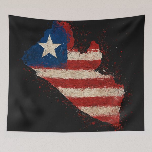 Item preview, Painted Liberian flag designed and sold by ilakz.