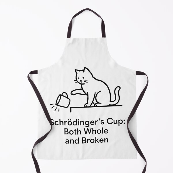 Item preview, Schrödinger's Cup Black Cat Tee Funny Physics Pun Minimalist Schrödinger's Cat designed and sold by InkMarks.