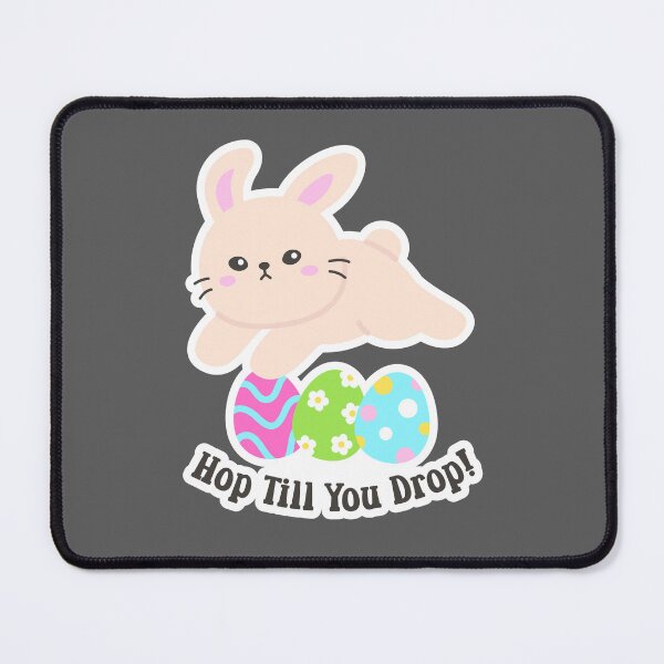 Item preview, Energetic Bunny with Colorful Eggs – Hop Till You Drop Sticker designed and sold by BubiStudio.