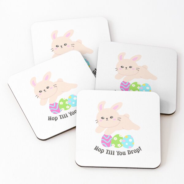 Item preview, Energetic Bunny with Colorful Eggs – Hop Till You Drop Sticker designed and sold by BubiStudio.