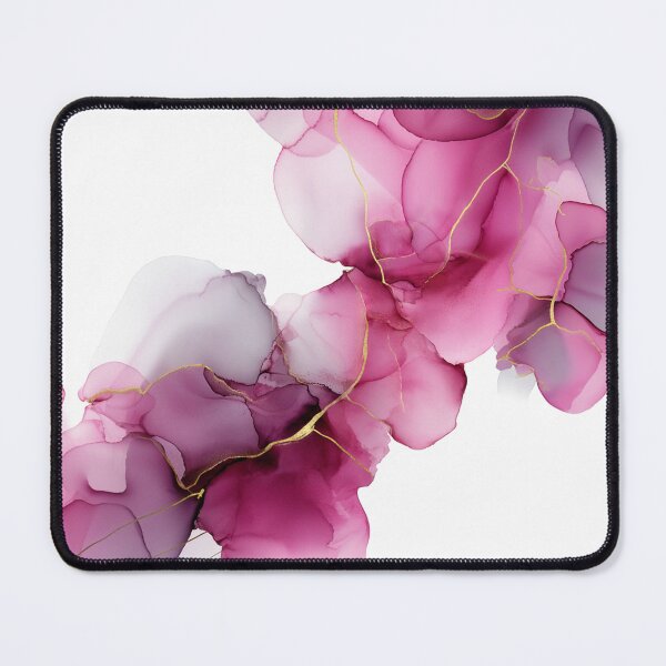 Item preview, Alcohol ink artwork rich shades of pink, burgundy, and gold accents. designed and sold by VanGalt.