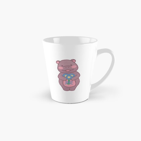 Aperçu de l'œuvre mignon bébé hippopotame tenant des fleurs créée et vendue par winterpumpkin.