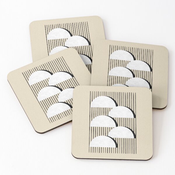Item preview, Halfmoon B&W Stripes - Abstract  designed and sold by moonlightprint.