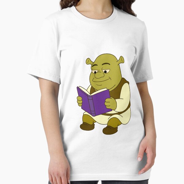Vista previa del artículo con la obra «Shrek reading a fairy tale», diseñado y vendido por DibujandoPorfa.
