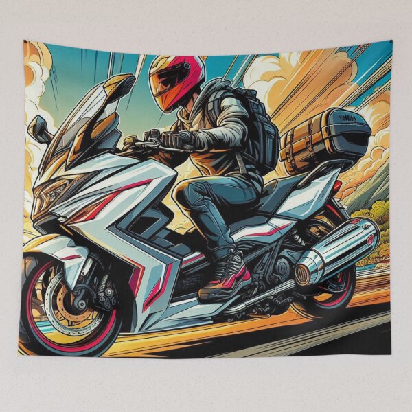 Item preview, Ride the Horizon – Stylish Motorcycle Touring Design for Bikers, Adventurers & Two-Wheel Travel Lovers designed and sold by knalpot-design.