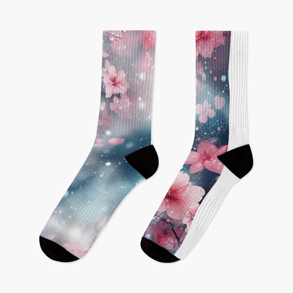Item preview, Pink cherry blossoms glowing in dreamy bokeh light, soft petals swirl in gentle breeze with sparkling background evoking spring magic vibes designed and sold by MystiS.