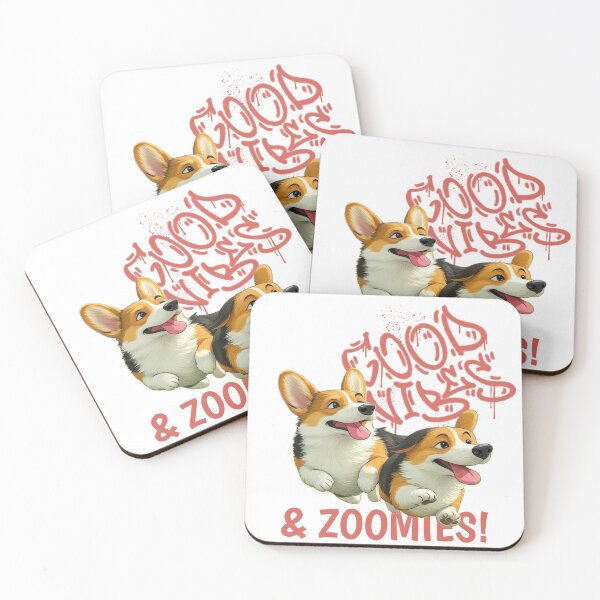 Item preview, Zoomies and Good Vibes Design designed and sold by Corgi Headquarters .