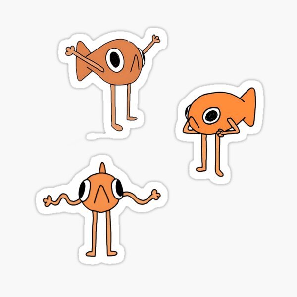 Item preview, Le Poisson Steve triple sticker pack designed and sold by killzak.