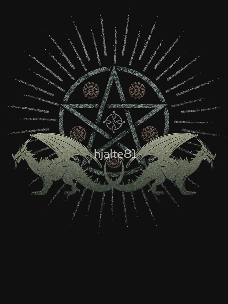 Thumbnail 7 of 7, Classic T-Shirt, Dragon Pentacle designed and sold by hjalte81.