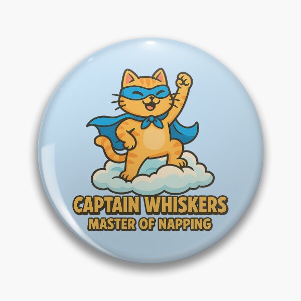 Item preview, Captain Whiskers – Master of Napping Superhero Cat designed and sold by Bratak.