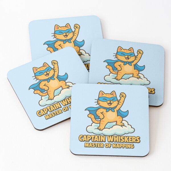 Item preview, Captain Whiskers – Master of Napping Superhero Cat designed and sold by Bratak.