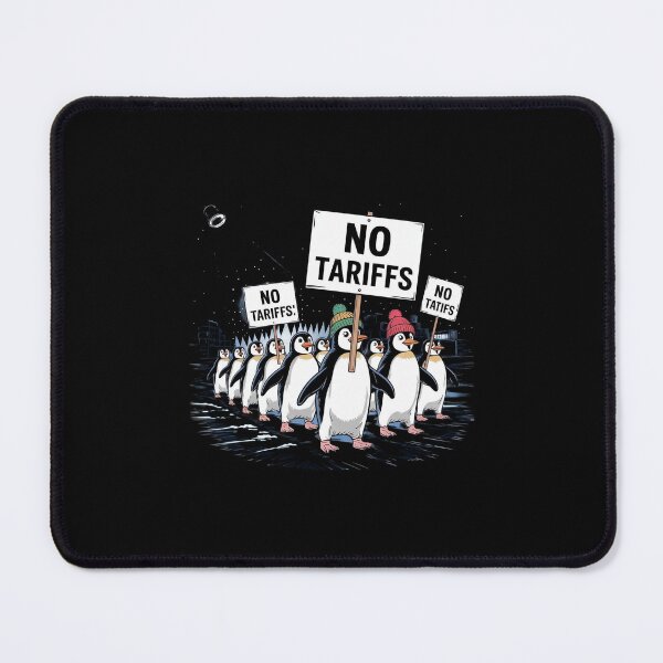 Item preview, Penguin Protest Against Tariffs Funny Penguin Tariff designed and sold by Redgiant87x.