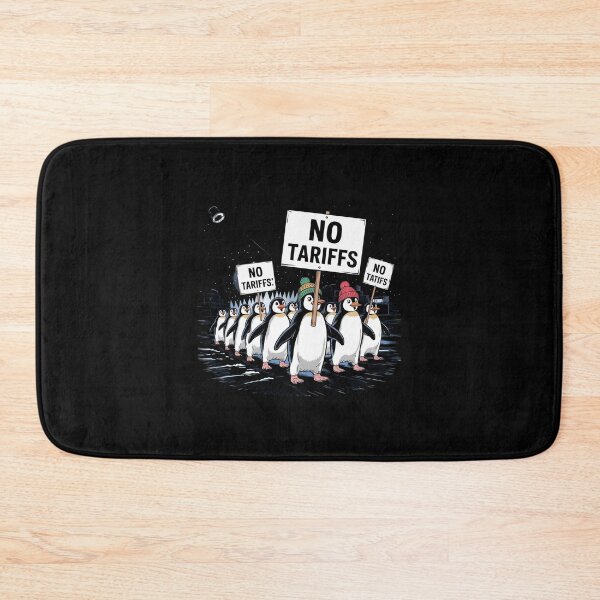 Item preview, Penguin Protest Against Tariffs Funny Penguin Tariff designed and sold by Redgiant87x.