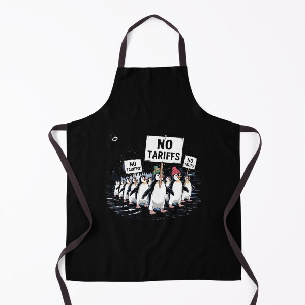 Item preview, Penguin Protest Against Tariffs Funny Penguin Tariff designed and sold by Redgiant87x.