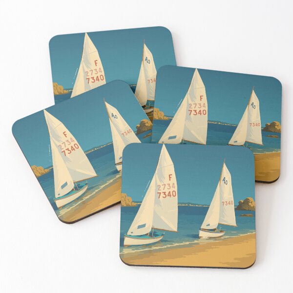 Item preview, Vintage sailing poster – Anchor at Les Ebihens – Côtes-d’Armor Brittany designed and sold by Atelier Brume.