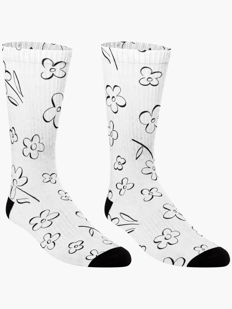 Thumbnail 3 of 5, Socks, Repeating Flower Pattern designed and sold by DankThreads.
