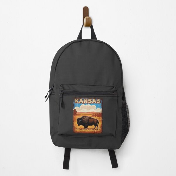 Item preview, Vintage kansas bison wildlife art print designed and sold by PastEcho.
